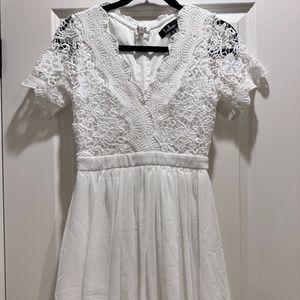White Lulus Lace Mini Dress
